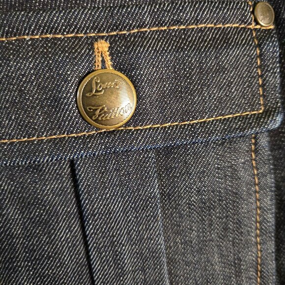 Louis Vuitton Straight Leg Dark Denim Jeans Flap Pocket Logo Size 44/10 - Picture 10 of 14